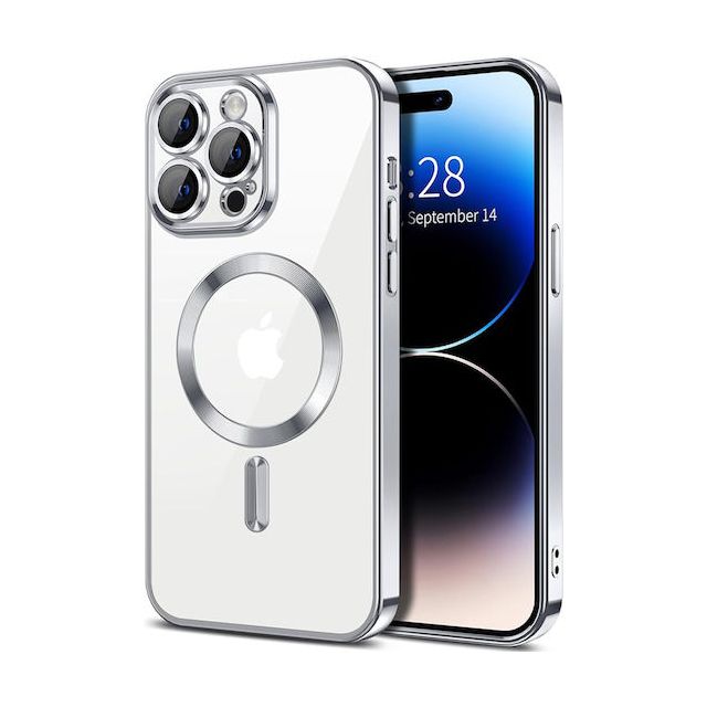 Techsuit Back Cover Σιλικόνης Ασημί (iPhone 14 Pro)