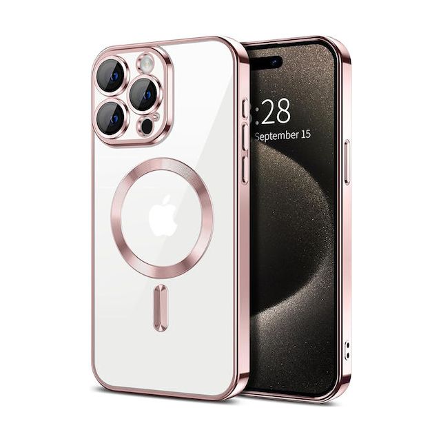 Techsuit Back Cover Σιλικόνης Ροζ (iPhone 15 Pro Max)