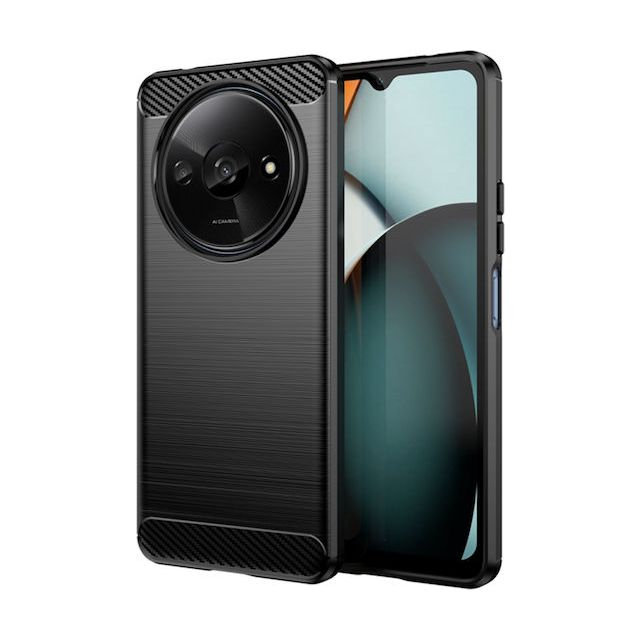 Techsuit Carbon Back Cover Σιλικόνης Μαύρο (Xiaomi Redmi A3)