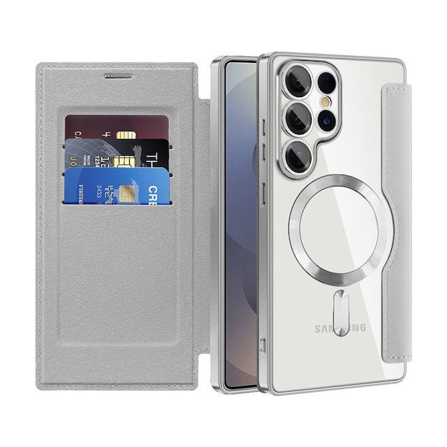 Techsuit Book Σιλικόνης Γκρι (Galaxy S25 Ultra)