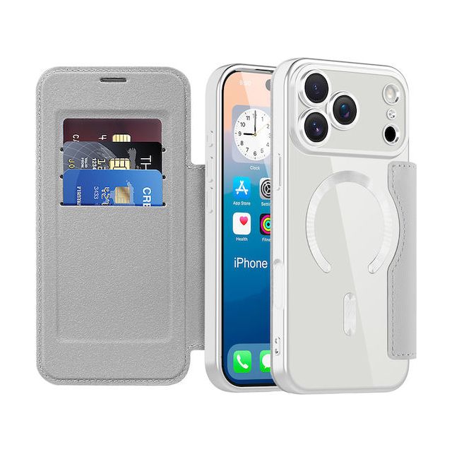 Techsuit Smartmag Book Σιλικόνης Γκρι (iPhone 17 Pro Max)
