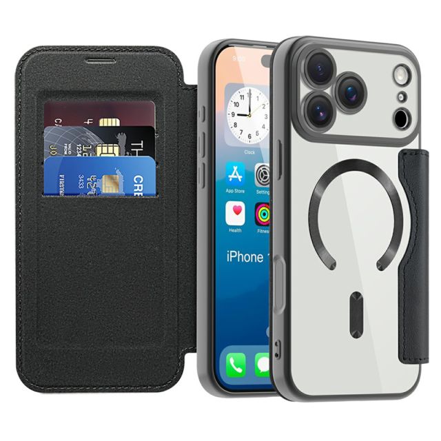 Techsuit Smartmag Book Σιλικόνης Μαύρο (iPhone 17 Pro)