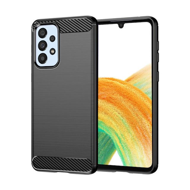 Techsuit Carbon Back Cover Σιλικόνης Μαύρο (Galaxy A33 5G)