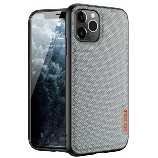 Dux Ducis Fino Back Cover Σιλικόνης / Υφασμάτινο Γκρι(iPhone 11 Pro)