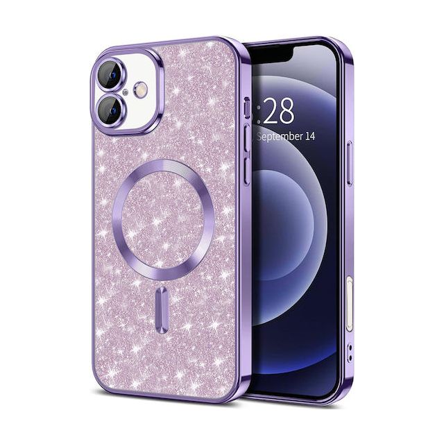 Techsuit Glitter Back Cover Σιλικόνης Μωβ (iPhone 16)