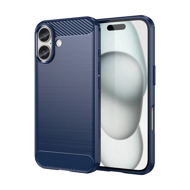 Techsuit Carbon Back Cover Σιλικόνης Μπλε (iPhone 16 Plus)