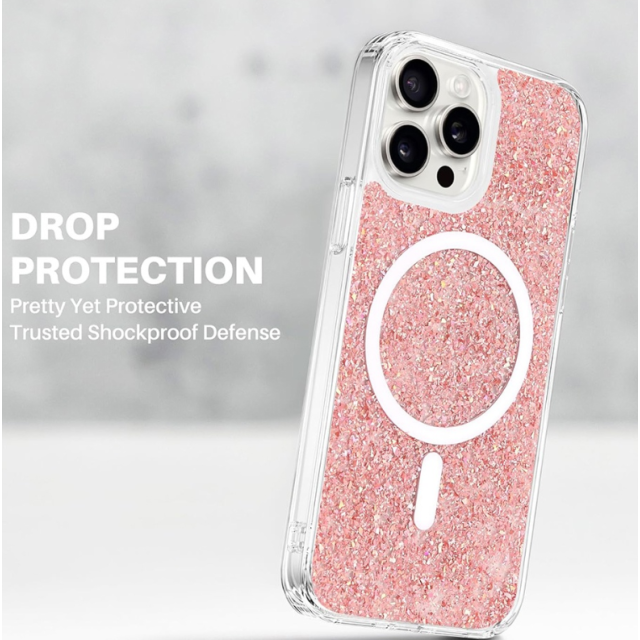 Techsuit Sparkly Glitter MagSafe Ροζ (iphone 12/12 pro)