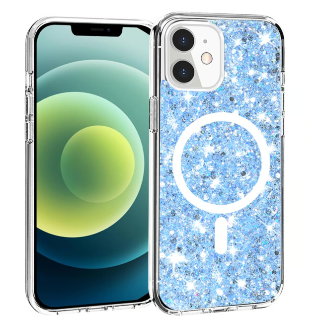Techsuit Sparkly Glitter MagSafe Μπλε (iPhone 12 / 12 Pro)