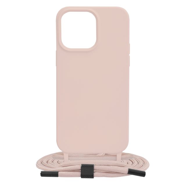 RF Θήκη Σιλικόνης με Λουράκι Λαιμού iPhone 13 Pink