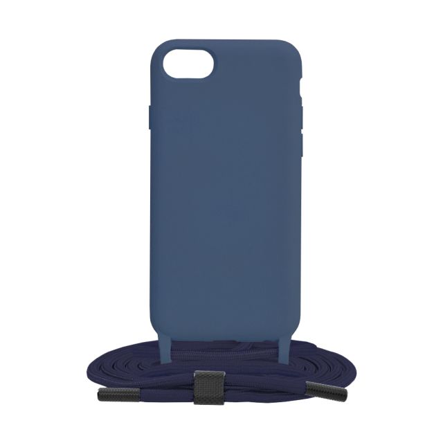 RF Θήκη Σιλικόνης με Λουράκι Λαιμού iPhone 6/6s/7/8 Blue