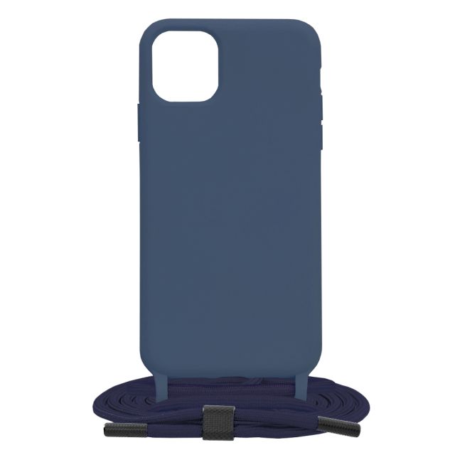 RF Θήκη Σιλικόνης με Λουράκι Λαιμού iPhone 11 Pro Max Blue