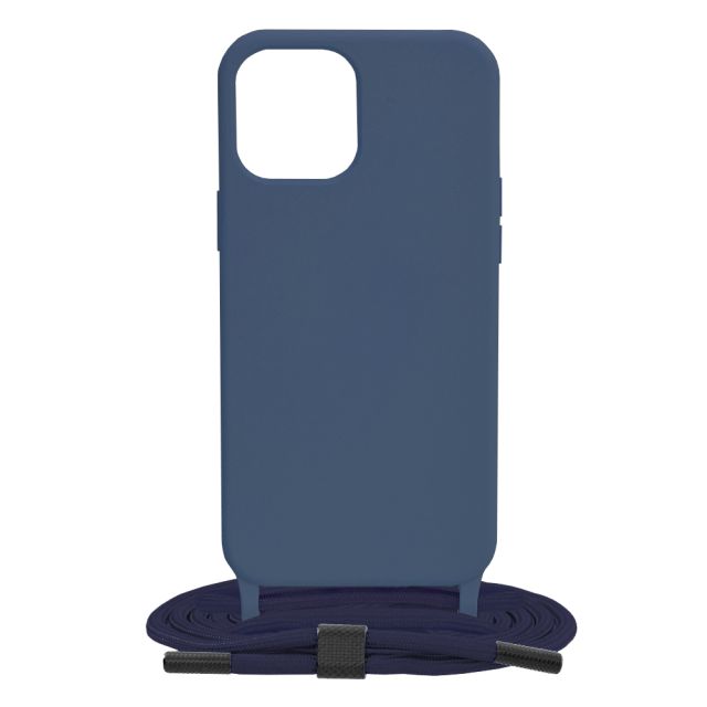RF Θήκη Σιλικόνης με Λουράκι Λαιμού iPhone 12 Pro Max Blue