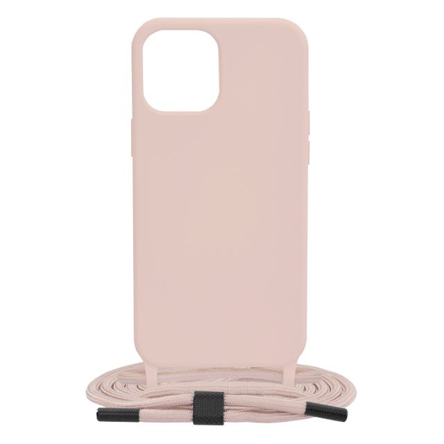 RF Θήκη Σιλικόνης με Λουράκι Λαιμού iPhone 12 Pro Max Pink