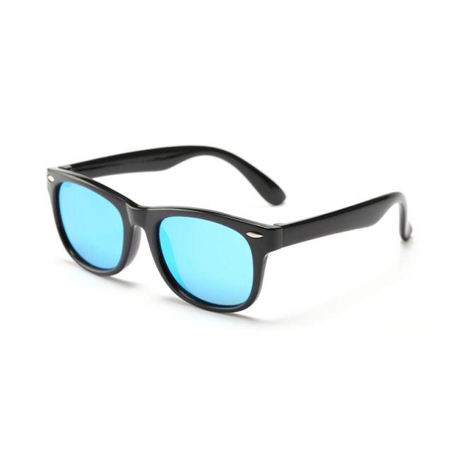 Techsuit Sunglasses Polarised (D802) for Kids, UV Protection Black / Blue