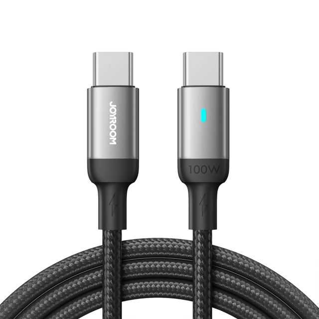 JoyRoom - Data Cable (S-CC100A10) - Type-C to Type-C Fast Charging 100W, 480Mbps, 1.2m - Black
