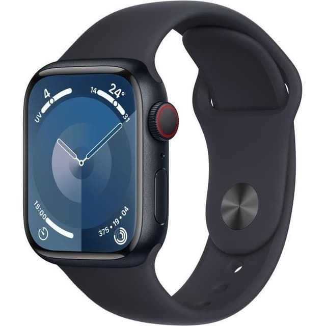 Apple Watch Series 9 45mm GPS Aluminum Case | Black | Black Sport Band | Refurbished Grade A