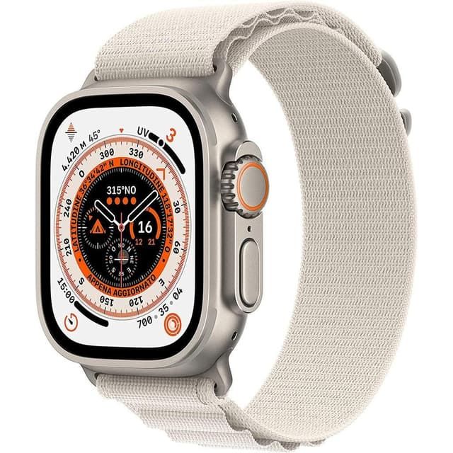 Apple Watch Ultra 2 49mm GPS+Cellular Titanium Case | Silver | White Alpine Loop | Refurbished Grade A