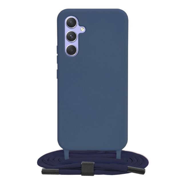 Techsuit Crossbody Lanyard Back Cover Σιλικόνης με Λουράκι Μπλε (Galaxy A54)