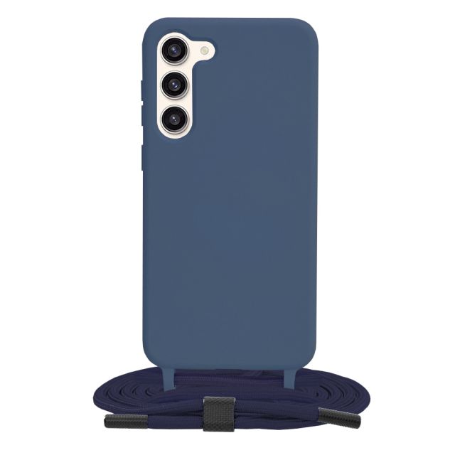 Techsuit Lanyard Back Cover Σιλικόνης με Λουράκι Μπλε (Samsung S23)