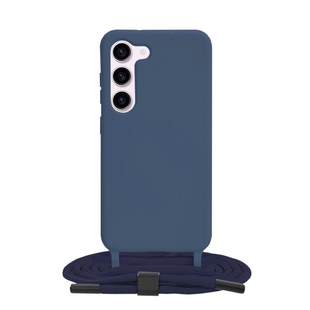 Techsuit Crossbody Lanyard Back Cover Πλαστικό / Σιλικόνης με Λουράκι Μπλε (Galaxy S23)