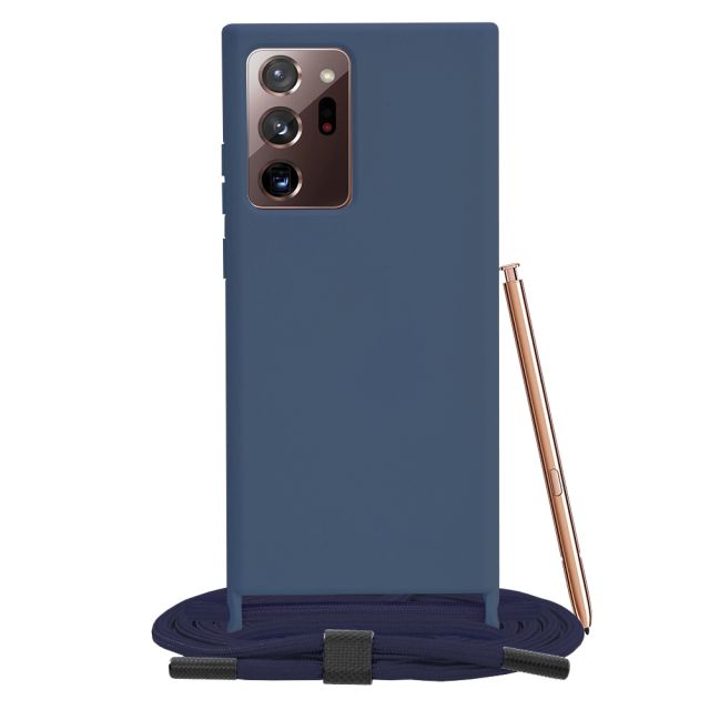 Techsuit Lanyard Back Cover Σιλικόνης με Λουράκι Μπλε (Galaxy Note 20 Ultra)