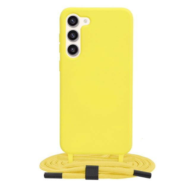 Techsuit Lanyard Back Cover Σιλικόνης με Λουράκι Κίτρινο (Galaxy S23+)