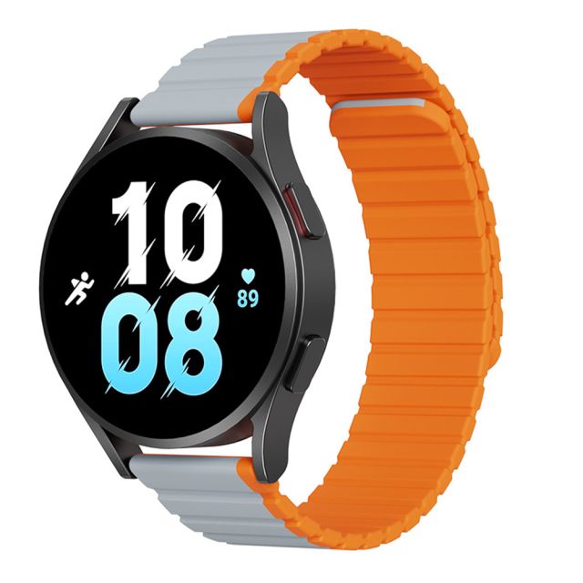 Dux Ducis LD Series Samsung Galaxy Watch 4/5/Active 2,Huawei Watch GT 3 (42mm)/GT 3 Pro (43mm) - Grey / Orange