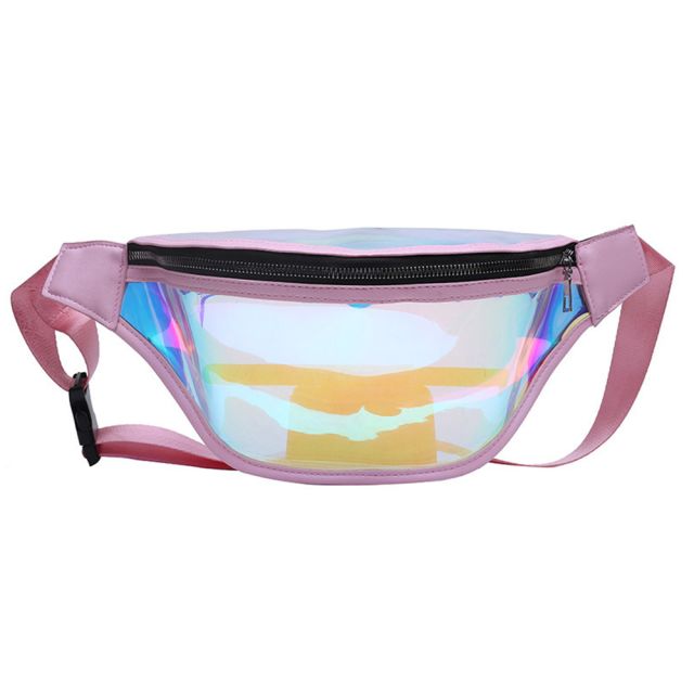 Techsuit Casual Waist Bag (CWB2) Transparent with Belt for Recreational Activity Fitness Ροζ