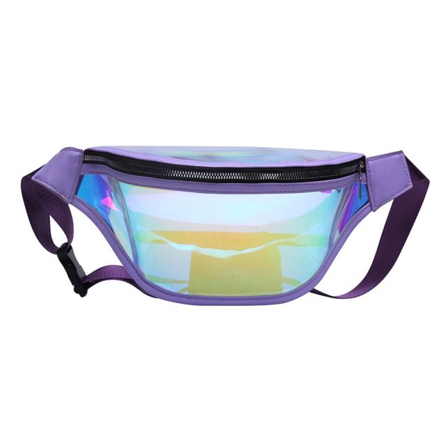 Techsuit Casual Waist Bag (CWB2) Transparent with Belt for Recreational Activity Fitness Μωβ