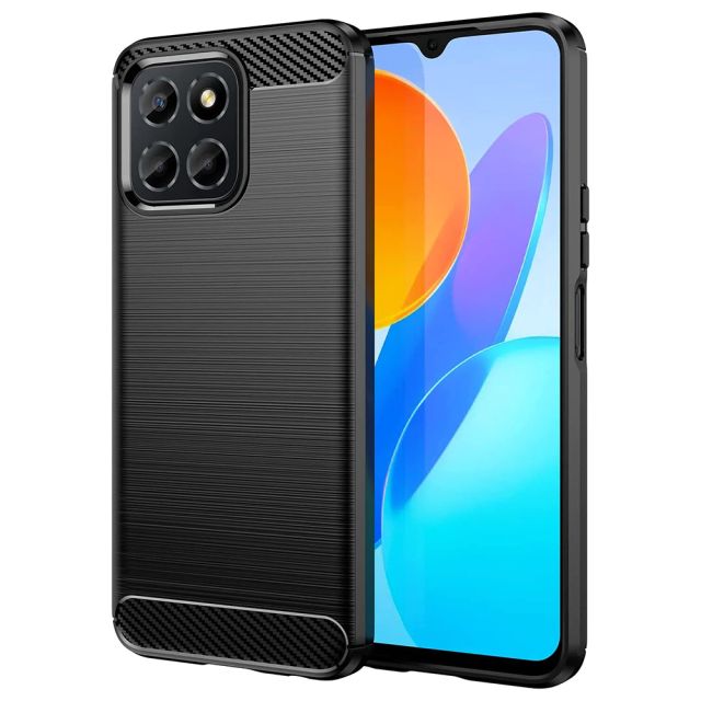 Techsuit 5G 70 Lite Techsuit Carbon Back Cover Σιλικόνης Μαύρο (Honor X6)
