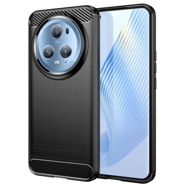 Techsuit Carbon Silicone Back Cover Σιλικόνης Μαύρο (Honor Magic5 Pro)