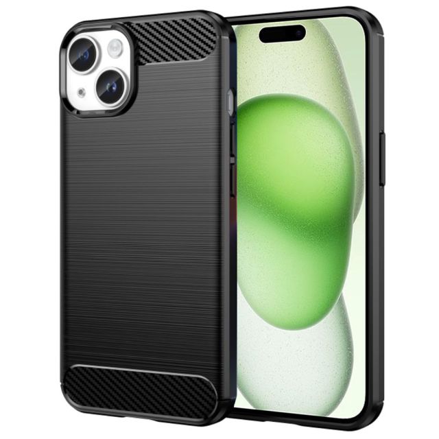 Techsuit Back Cover Σιλικόνης Μαύρο (iPhone 15 Plus)
