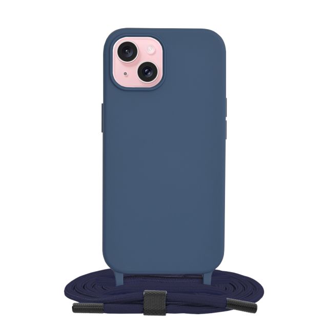 Techsuit Lanyard Back Cover με Λουράκι Μπλε (iPhone 15)