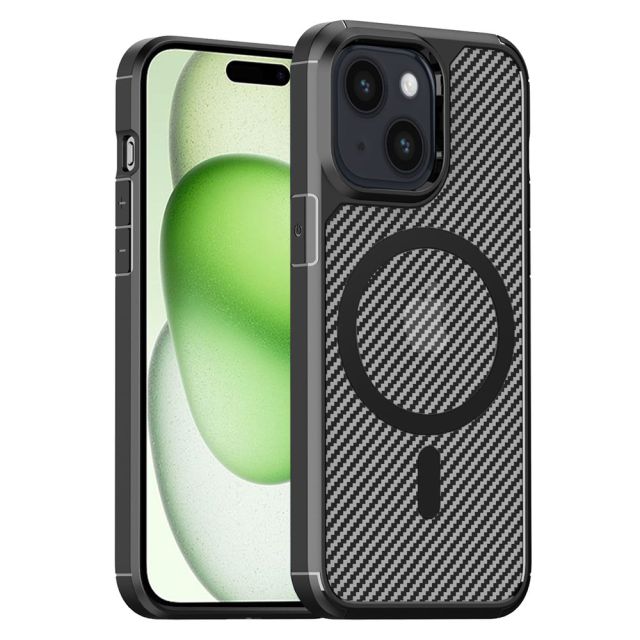 Techsuit Carbonfuse Back Cover Μαύρο (iPhone 15)