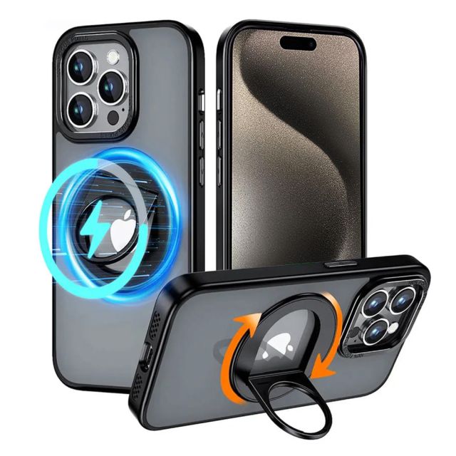 Techsuit Holder Series Back Cover Μαύρο (iPhone 15 Pro Max)