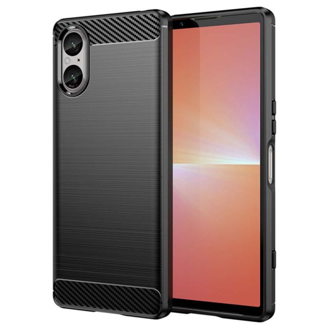 Techsuit Carbon Back Cover Σιλικόνης Μαύρο (Xperia 5 V)