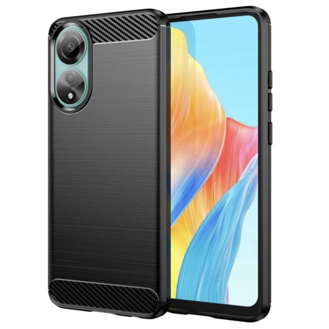 Techsuit Carbon Back Cover Σιλικόνης Μαύρο (Oppo A78 4G)