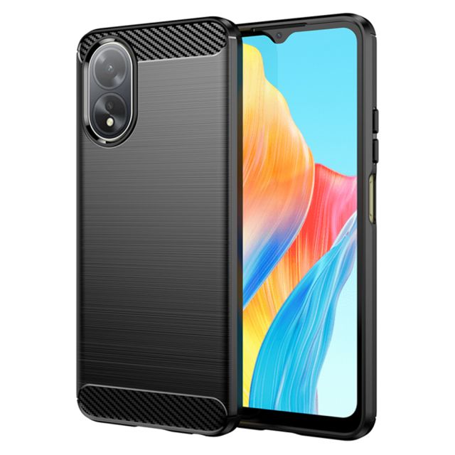 Techsuit Carbon Back Cover Σιλικόνης Μαύρο (Oppo A38)