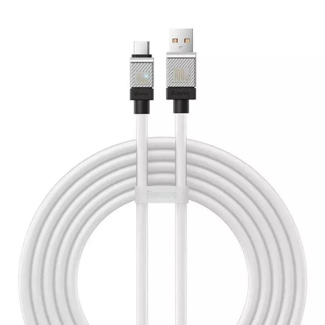 Baseus CoolPlay USB 2.0 Cable USB-C male - USB-A male 100W Λευκό 2m (CAKW000702)