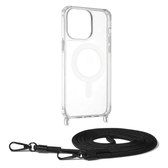 Techsuit Acrylic Magsafe Back Cover με Λουράκι Μαύρο (iPhone 14 Pro Max)