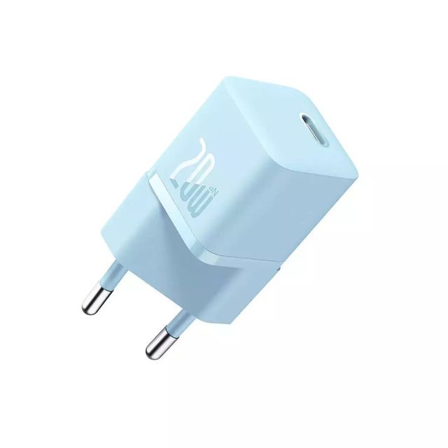 Baseus Φορτιστής Χωρίς Καλώδιο με Θύρα USB-C 20W Power Delivery / Quick Charge 5.0 Μπλε (GaN5 1C)
