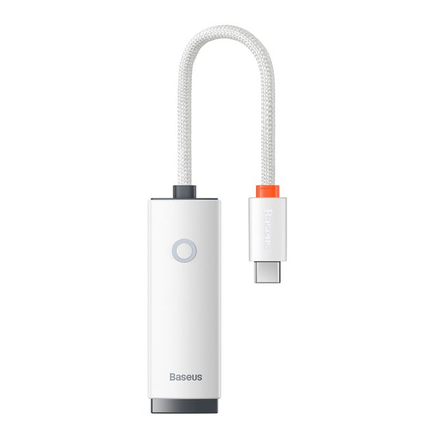 Baseus Lite Series USB-C Αντάπτορας Δικτύου για Ενσύρματη σύνδεση Gigabit Ethernet White WKQX000302