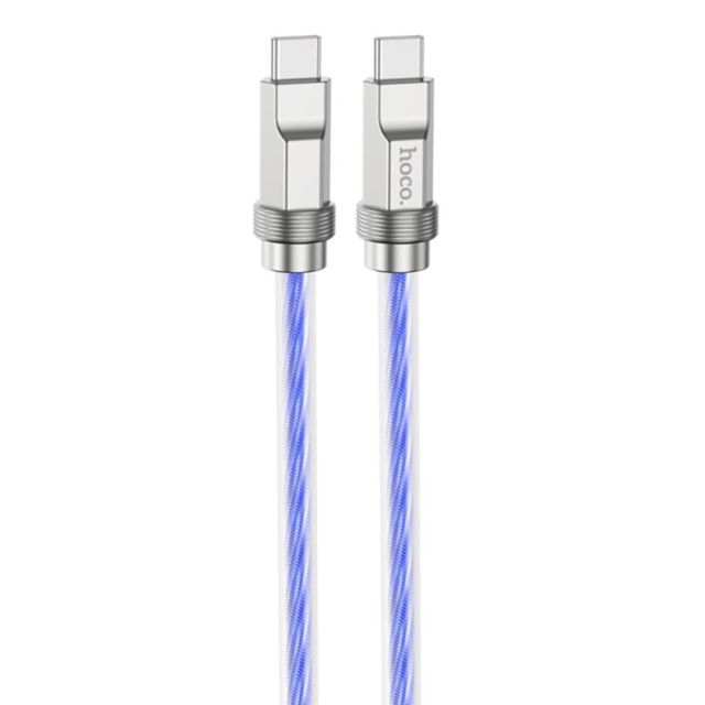 Hoco U113 Braided USB 2.0 Cable USB-C male - USB-C male 100W Μπλε 1m