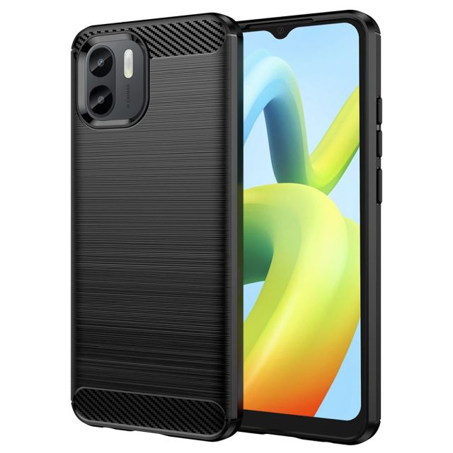 Techsuit Carbon Back Cover Σιλικόνης Μαύρο (Redmi A1+ / A2+)