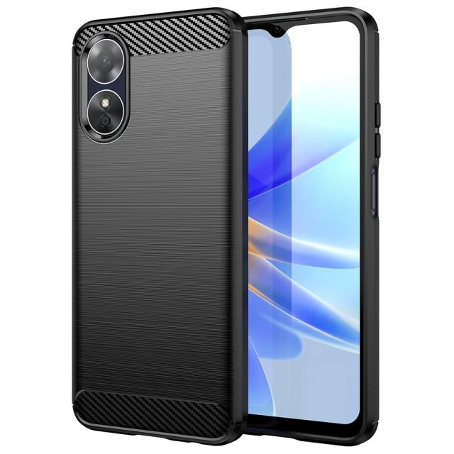 Techsuit Carbon Back Cover Σιλικόνης Μαύρο (Oppo A17)