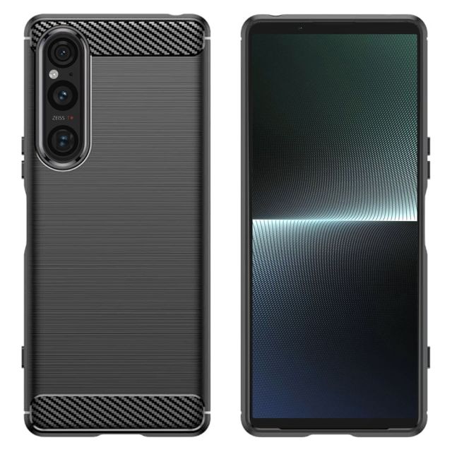 Techsuit Carbon Back Cover Σιλικόνης Μαύρο (Xperia 1 V)