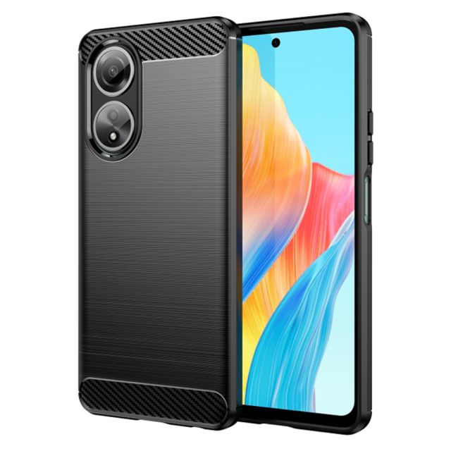 Techsuit Carbon Back Cover Σιλικόνης Μαύρο (Oppo A58 4G)