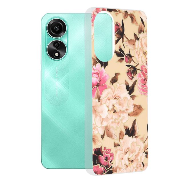 Techsuit Marble Back Cover Μωβ (Oppo A78 4G - Mary Berry Nude)