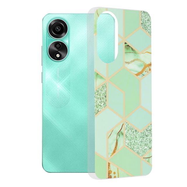 Techsuit Marble Back Cover Πράσινο (Oppo A78 4G - Oppo)