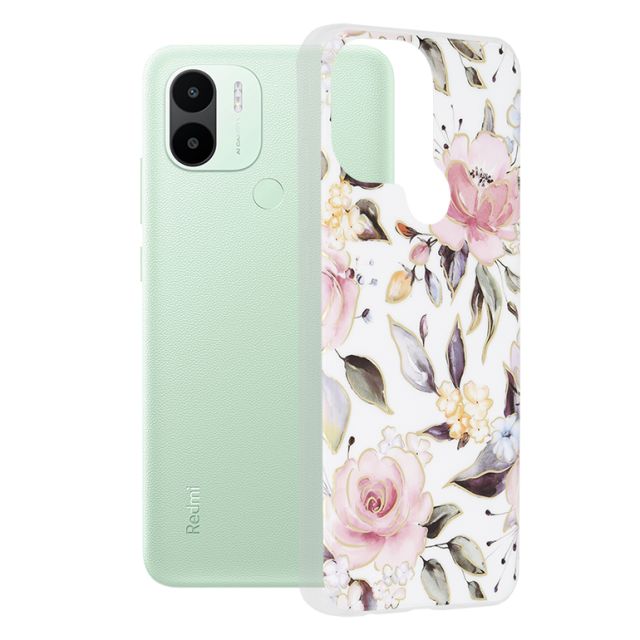 Techsuit Marble Back Cover Λευκό (Redmi A1+ / A2+)